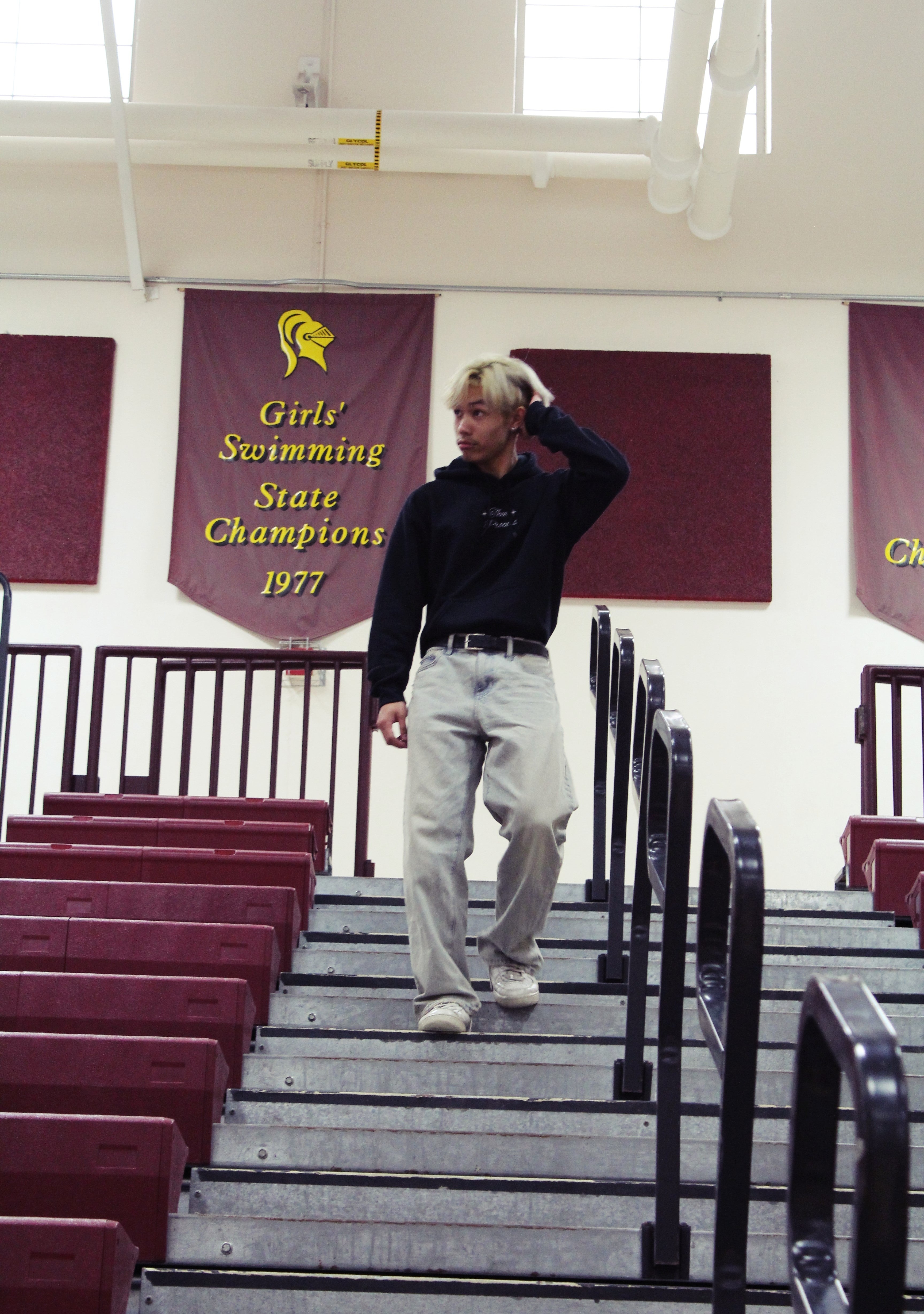 Thee Process Embroidered Hooded Sweatshirt